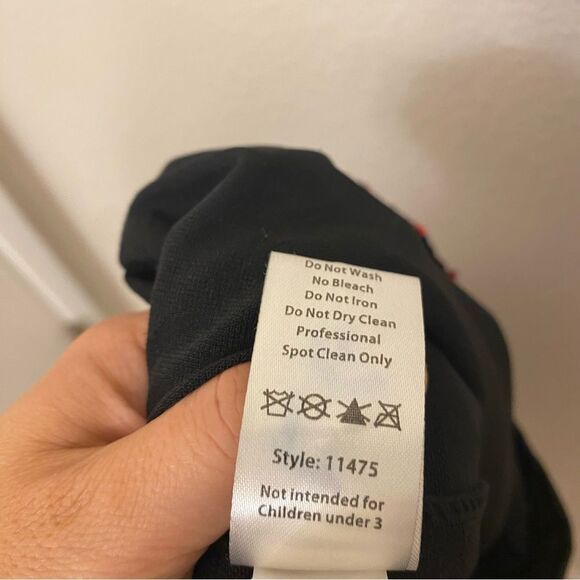 Weissman Dance costume leotard red sequin flapper fringe 11475 LC-large child - Picture 6 of 10